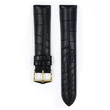 Kép 2/3 - Hirsch fekete aligátor bőr óraszíj  22mm - Genuine Alligator L - 10220759-2-22