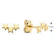 Kép 2/3 - Jackie Gold tripla csillag arany fülbevaló - JKE20.004