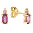 Kép 1/3 - Jackie Gold arany fülbevaló pink topázzal - JKE24.450