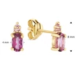 Kép 2/3 - Jackie Gold arany fülbevaló pink topázzal - JKE24.450