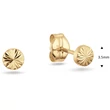 Kép 2/3 - Jackie Gold arany gomb fülbevaló csillag mintával - JKE25.523