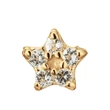 Kép 3/5 - Jackie Gold csillag alakú arany fülpiercing topázzal - JKP24.427