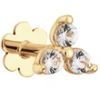Kép 1/5 - Jackie Gold tripla topáz arany fülpiercing - JKP24.433