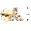Kép 5/5 - Jackie Gold tripla topáz arany fülpiercing - JKP24.433