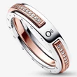 Kép 2/3 - Pandora Signature bicolor gyűrű - 182773C01-52