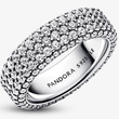 Kép 3/5 - Pandora ezüst pavé háromsoros gyűrű - 192634C01-54