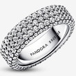 Kép 3/5 - Pandora ezüst pavé háromsoros gyűrű - 192634C01-52