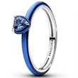 Kép 1/5 - Pandora kék csakra szív gyűrű  - 193088C03-48