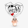 Kép 2/6 - Pandora Disney Minnie Mom szív charm - 781142C01