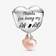 Kép 2/3 - Pandora "Love You Mum" szív charm - 788830C00