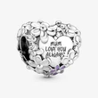 Kép 1/6 - Pandora anya és százszorszép szív charm - 791155C01