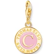 Kép 1/2 - Thomas Sabo rózsaszín Charmista Coin aranyozott charm - 2097-427-9