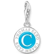 Kép 1/2 - Thomas Sabo kék Charmista Coin charm - 2098-007-17