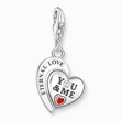 Kép 1/3 - Thomas Sabo "You & Me" feliratos szív charm - 2108-691-21