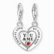 Kép 3/3 - Thomas Sabo "You & Me" feliratos szív charm - 2108-691-21