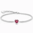 Kép 1/2 - Thomas Sabo ezüst piros cirkónia szív karkötő - A2188-013-10-L19V