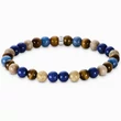 Kép 1/3 - Thomas Sabo 7 mm barna és kék gyöngyös unisex karkötő - A2193-926-7-L17