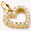 Kép 2/3 - Thomas Sabo Connect sárga arany cirkónia köves szív charm - CC1237-414-14