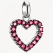 Kép 1/3 - Thomas Sabo Connect piros cirkónia köves ezüst szív charm - CC1237-639-10