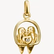 Kép 1/3 - Thomas Sabo Connect cirkónia köves sárga arany galambpár charm - CC1240-414-14