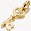 Kép 2/3 - Thomas Sabo Connect cirkónia köves sárga arany kulcs charm - CC1241-414-14