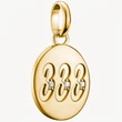 Kép 1/3 - Thomas Sabo Connect sárga arany angyalszám 333 charm - CC1250-414-14