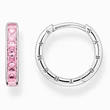 Kép 1/2 - Thomas Sabo rózsaszín köves karika fülbevaló - CR668-051-9