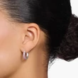 Kép 2/2 - Thomas Sabo rózsaszín köves karika fülbevaló - CR668-051-9