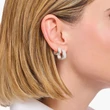 Kép 3/3 - Thomas Sabo ezüst szögletes trapéz karika fülbevaló - CR743-001-21