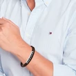 Kép 2/2 - Tommy Hilfiger barna bőr férfi karkötő - 2790589