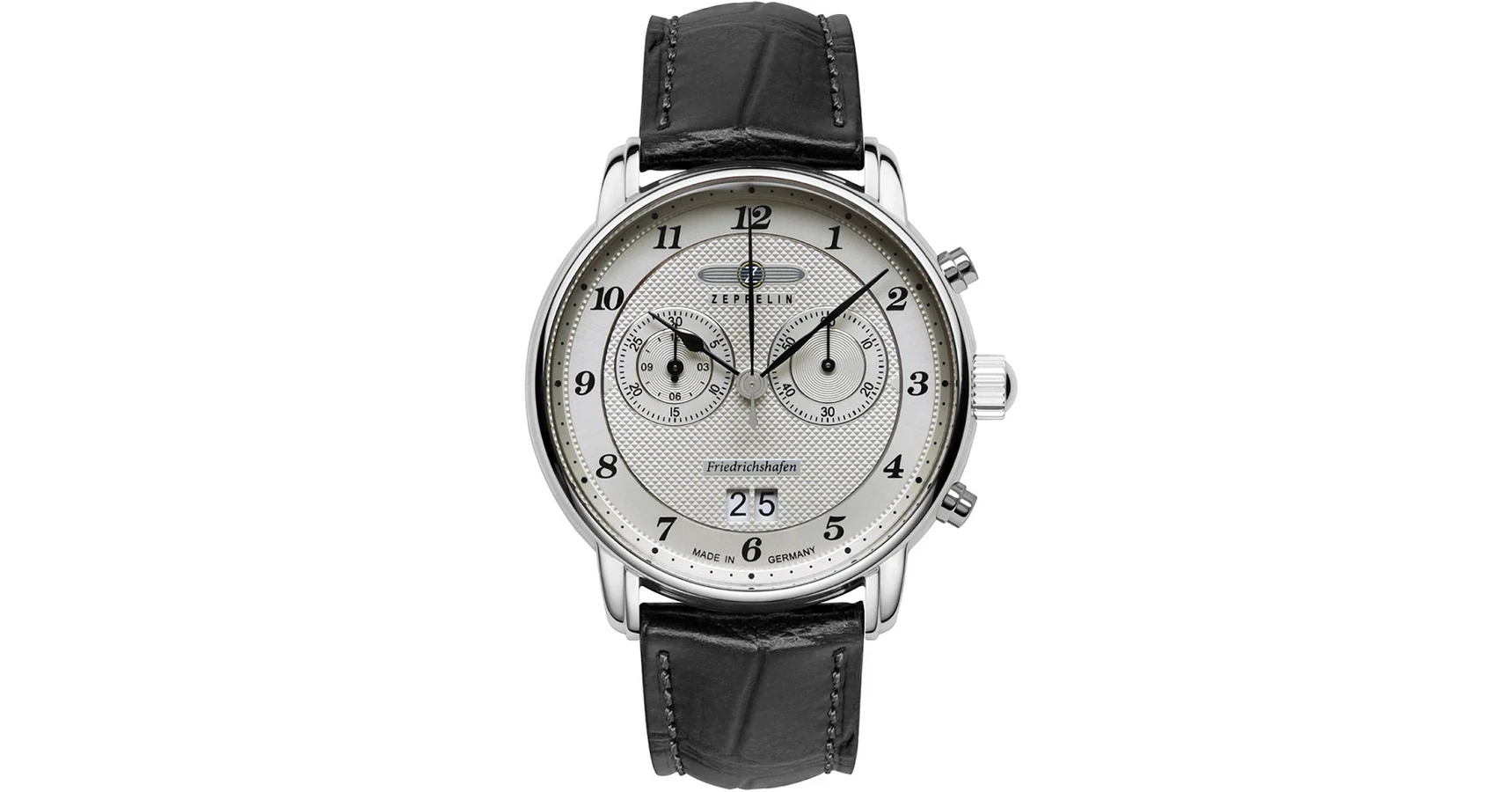 Zeppelin Friedrichshafen 85843 – Orologio Cronografo Uomo – Made In Germany – Cassa 40 Mm, Quadrante Azzurro, Cinturino Blu - 4
