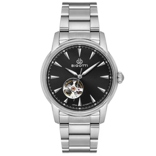 Bigotti Milano Raffinato Open Heart Black Automatic férfi karóra - BG.1.10632-2