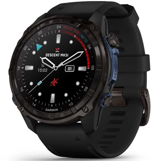 Garmin Descent Mk3i - 51 mm, Carbon szürke DLC Titanium fekete szilikon szíjjal (ED XD) - 010-02752-11