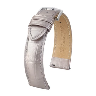 Hirsch ezüst borjú bőr óraszíj  18mm - Duke Metallic M - 01027130-2-18