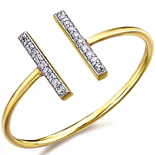 Le Carré 18 karátos arany gyűrű 0,054 karátos gyémánttal - GA027BR.SM