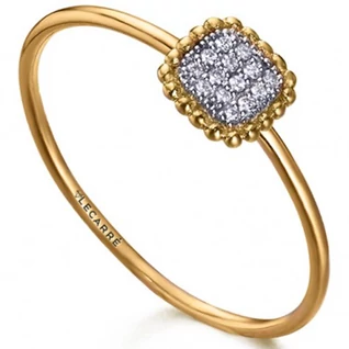 Le Carré 18 karátos sárga arany gyűrű 0,056 ct gyémánttal - GA145OA.11