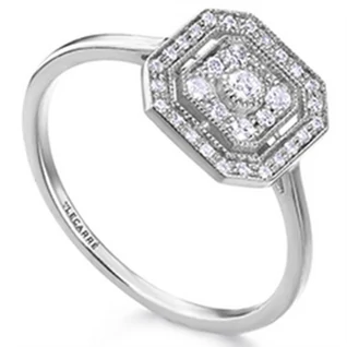 Le Carré 18 karátos fehér arany gyűrű 0,23 ct gyémánttal - GA147OB.13