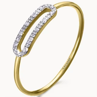 Le Carré 18 karátos sárga arany gyűrű 0,07 ct gyémánttal - GA151OA.15