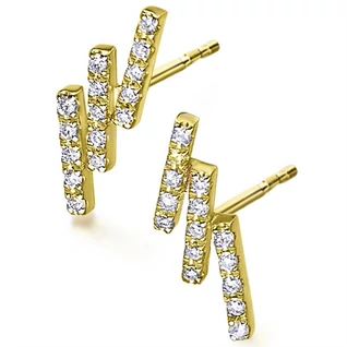 Le Carré 18 karátos arany fülbevaló 0,15 ct gyémánttal - GB153OA.00