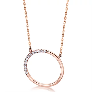 Le Carré 18 karátos rozé arany nyaklánc 0,07 ct gyémánttal - GD108OR.00