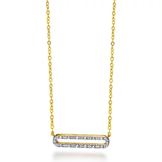 Le Carré 18 karátos sárga arany nyaklánc 0,08 ct gyémánttal - GD147OA.00