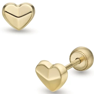 Lisa domború szíves gyerek fülbevaló - JTAG-0416-18