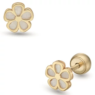 Lisa gyöngyház díszítésű virág gyerek fülbevaló - JTAG-0690-18