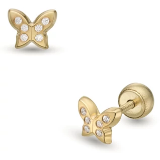 Lisa szikrázó pillangó sárga arany fülbevaló - JTAG-4450-18