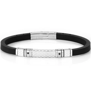 Nomination City fekete kaucsuk férfi karkötő - 028809/001