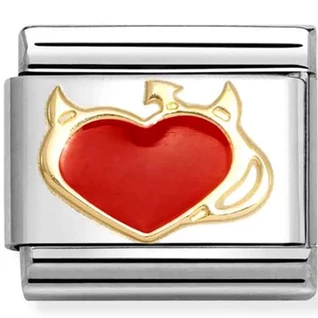 Nomination ördög szív charm - 030207/51 Nomination ördög szív charm - 030207/51