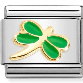 Nomination zöld szitakötő charm - 030285/56