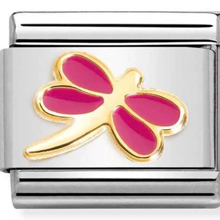 Nomination pink szitakötő charm - 030285/57 Nomination pink szitakötő charm - 030285/57