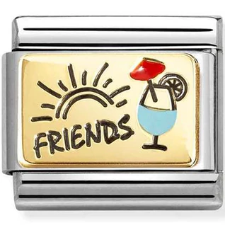 Nomination arany koktél "FRIENDS" charm  - 030289/08 Nomination arany koktél "FRIENDS" charm  - 030289/08