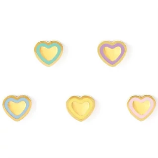 Nomination színes szívek sárga arany színű fülbevaló szett - 134110/022 - Fairyicons Nomination színes szívek sárga arany színű fülbevaló szett - 134110/022 - Fairyicons